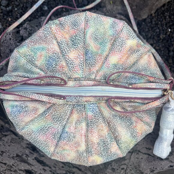 NEW Original by Sharif 1827 Pastel Fan Round Crossbody/Shoulder Bag with Wallet - Picture 4 of 12